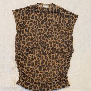 The A&F Paloma Mesh Top Leopard Print